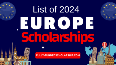 Europe Scholarships 2024-2025 for International Students