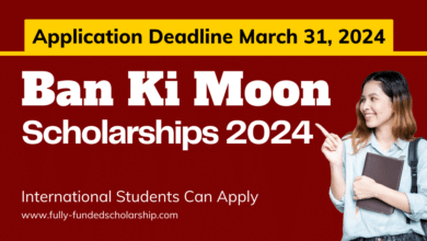 The Ban Ki-Moon Scholarship 2024 Applications Window Open